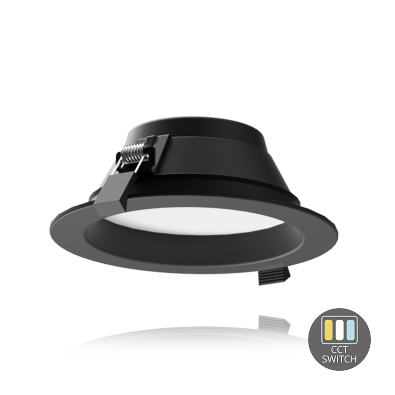 LED Downlight - Tri Color - 15 Watt - Zaagmaat Ø135 - 145MM - Zwart - Outledtl.nl